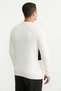 Zero Collar Block Transition Knitwear Sweater - Bone - 5