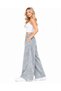 Women's High Waist Elastic Wide Leg Trousers with Pocket Detail and Premium Washed Effect - 2