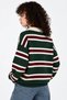 Women's Striped Polo Collar Oversize Knitwear Sweater - 3