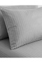 210TC Cotton Satin Double Stripes Bed Sheet Set 3PC | Soft Breathable Satin Flat Sheet 206x250 cm | OEKO-TEX & ECAS Certified - 5