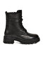 Black Genuine Leather Lace-Up Fur Lined Cold Resistant Zippered Women's Boots 9309 - 2