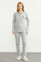 Piping Detailed Buttoned Pajama Set - Gray