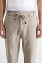 Men's Jogger Striped Trousers with Zipper and Button Back Pockets Regular Fit - 5