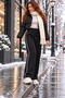Women's Black Stoppered Leggings with Side Piping and 3 Thread Baggy Sweatpants - 7