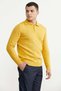 Polo Collar Wool Knit Sweater - Güneş - 3