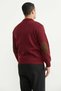 Shirt Collar Zippered Wool Knitwear Coat - Claret Red - Black - 6