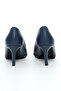 Genuine Leather Navy Blue Stiletto Women's Shoes - Rgn80123 - 4