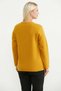 Women's Floral Embroidered Zippered Knitwear Jacket with Pockets - Sun - 5