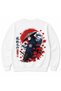 Samurai Bushido Maple Back Printed Crew Neck Sweatshirt