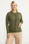 Round Neck Knitwear Cardigan with Pockets - Green - 2