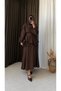 Cape and Layered Skirt Set - 1407 - Bitter Brown