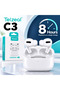 Wireless Earbuds, Bluetooth 5.4, Noise Cancelling, HD Sound & Calls, Approx. 8-Hour Playback, 32 Hours with Charging Case, Compatible with iOS & Android, (White, C7) - 5