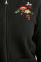 Woolen Double Color Knitwear Jacket - Black - Dark Gray - 4