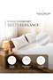 210TC Cotton Satin Double Stripes Bed Sheet Set 3PC | Soft Breathable Satin Flat Sheet 206x250 cm | OEKO-TEX & ECAS Certified - 2