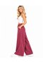 Women's High Waist Elastic Wide Leg Trousers with Pocket Detail and Premium Washed Effect - 2