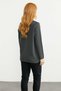 Wool Thick Embroidered Knitwear Jacket - Dark Gray - 5