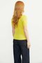 Full Turtleneck Short Sleeve Knitwear Sweater - Yellow - 5