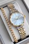 Women's Wristwatch Steel Band Stone Case Gift Waterway Bracelet Gift Box.Hmtb09873982S01