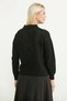 Polo Collar Pocket Cotton Knit Sweater - Black - 5