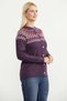 Ethnic Motif Buttoned Knitwear Cardigan - Purple - 3
