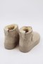 Children's Beige Fur-Lined Suede Look Snow Boots Thick Soled Short Mini Winter Boots - 5