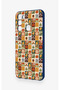 Tecno Spark 8C Compatible Autumn Themed Patchwork Patterned Silicone Case - 4