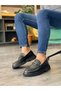 Black Floater Genuine Leather Daily Use Men's Loafer Shoes Mrg245