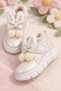 Pi̇pa Rabbit Ear Bow and Pompom Detailed Baby Girl Winter Boots with Fur Inside - 5