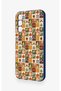 Samsung A14 Compatible Autumn Themed Patchwork Patterned Silicone Case - 4