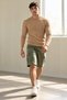 Men's Crew Neck Casual Camel Sweater - 6
