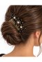 Inlaid Zircon Stone Flower Motif Hair Accessory