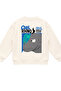 Boy's Ecru Long Sleeve Fun Printed Sweatshirt - Basic Comfortable Sweatshirt - 3