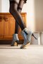 Holly Gray Patent Leather 10 cm Heel with Buckle Detail Boots Botti̇e - 3
