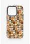 iPhone 14 Pro Compatible Autumn Themed Patchwork Patterned Silicone Case - 2