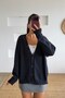Navy Blue Button Detailed Cardigan