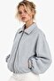 Women's Zippered Basic Bomber Coat - 2