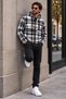 Men's Zippered Hooded Lumberjack Blue Shirt - 6