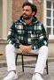 Men's Oversize Checkered Lumberjack Green Shirt - 4