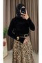 Half Turtleneck Knitwear Sweater - Black - 2
