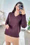 V-Neck Knitwear Blouse 7K087