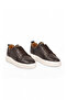 Brown-Beige Genuine Leather Lace-Up Thick Comfortable Sole Men's Casual Shoes Sneaker 272303 - 4