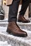 Orven Genuine Leather Lace-Up Men's Classic Casual Daily Boots - 7