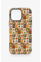 iPhone 16 Pro Max Compatible Autumn Themed Patchwork Patterned Silicone Case - 2