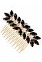 Zircon Stone Leaf Motif Hair Accessory - 2