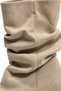 Crease Gathered Pointed Toe Thin Heeled Women's Boots - 3