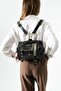 Washed Leather Multi-Functional Backpack, Shoulder Bag, and Handbag Black (Model: 571-17V) - 2