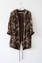 Italian Brown Hooded Camouflage Jacket Without Cap with Sequins on the Back Oversized Woven Jacket 85 70 - 2