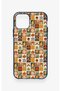 iPhone 11 Pro Compatible Autumn Themed Patchwork Patterned Silicone Case - 2