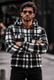 Men's Zippered Hooded Lumberjack Anthracite Shirt - 5