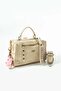 Washed Leather Multi-Functional Backpack, Shoulder Bag, and Handbag Beige (Model: 571-17V) - 3